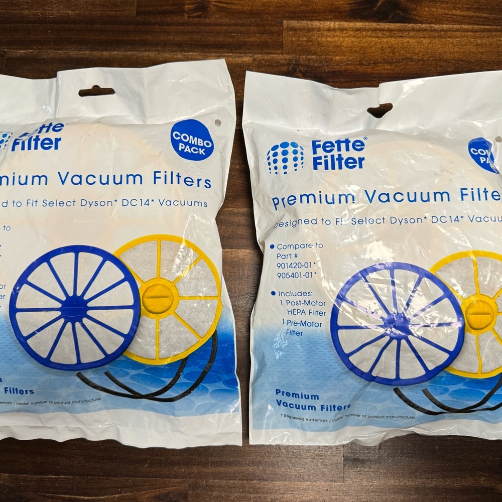 Blue and Yellow Vacuum Filters Combo Pack